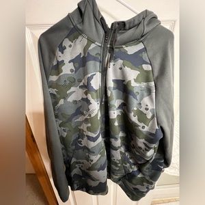 Nike long sleeve camo zip up sweatshirt